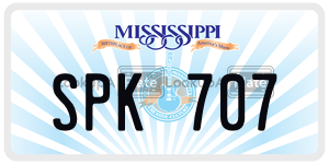 SPK707  license plate in MS