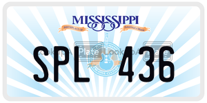 SPL436  license plate in MS