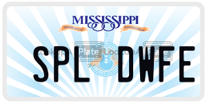 SPLDWFE  license plate in MS