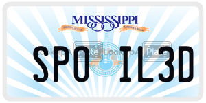 SPOIL3D  license plate in MS