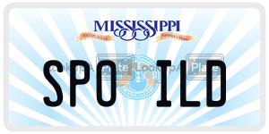 SPOILD  license plate in MS