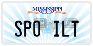 SPOILT  license plate in MS