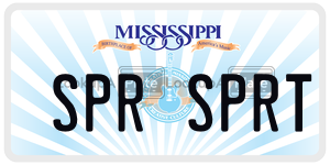 SPRSPRT  license plate in MS