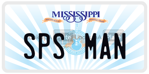 SPSMAN  license plate in MS
