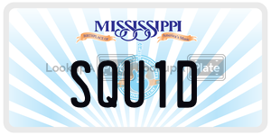 SQU1D  license plate in MS