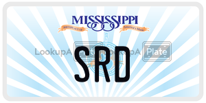 SRD  license plate in MS