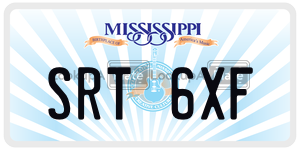 SRT6XF  license plate in MS