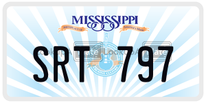 SRT797  license plate in MS