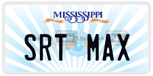 SRTMAX  license plate in MS
