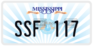 SSF117  license plate in MS