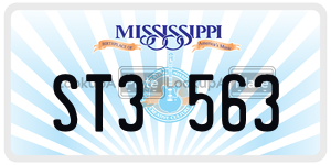 ST3563  license plate in MS