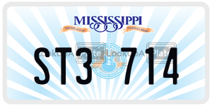 ST3714  license plate in MS