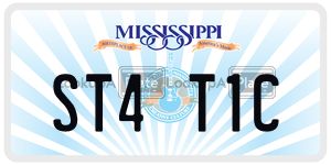 ST4T1C  license plate in MS