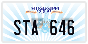 STA646  license plate in MS