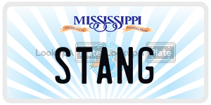 STANG  license plate in MS