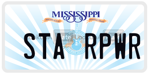 STARPWR  license plate in MS