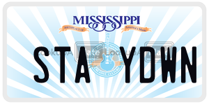 STAYDWN  license plate in MS