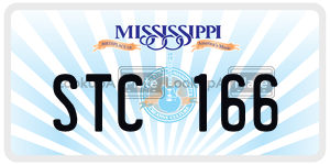 STC166  license plate in MS