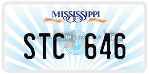 STC646  license plate in MS