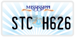 STCH626  license plate in MS