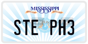 STEPH3  license plate in MS