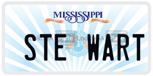 STEWART  license plate in MS