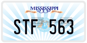 STF563  license plate in MS