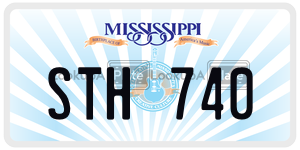 STH740  license plate in MS