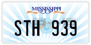 STH939  license plate in MS