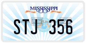 STJ356  license plate in MS
