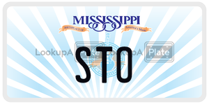 STO  license plate in MS