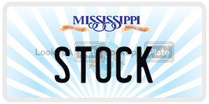 STOCK  license plate in MS