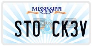 STOCK3V  license plate in MS