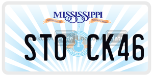 STOCK46  license plate in MS