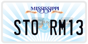 STORM13  license plate in MS