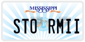 STORMII  license plate in MS