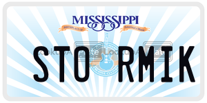 STORMIK  license plate in MS
