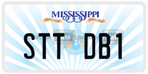 STTDB1  license plate in MS