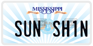 SUNSH1N  license plate in MS