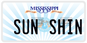 SUNSHIN  license plate in MS