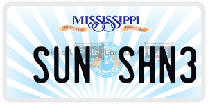 SUNSHN3  license plate in MS