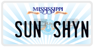 SUNSHYN  license plate in MS