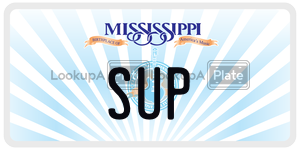 SUP  license plate in MS