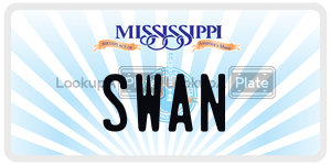 SWAN license plate in Mississippi