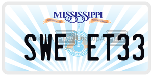 SWEET33  license plate in MS