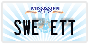 SWEETT  license plate in MS