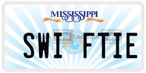 SWIFTIE  license plate in MS