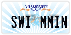 SWIMMIN  license plate in MS