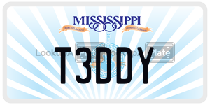 T3DDY  license plate in MS