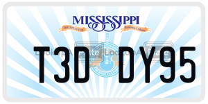 T3DDY95  license plate in MS